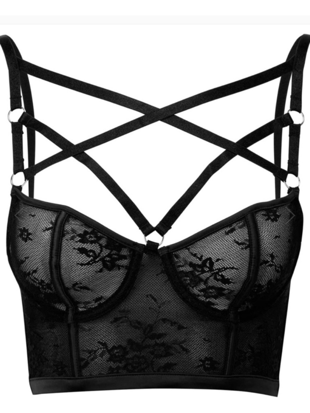 Killstar Deadly Attraction Bra Black NWT Small